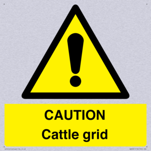 CAUTION Cattle grid